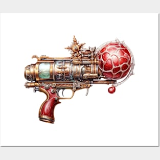 Steampunk Christmas Gun Posters and Art